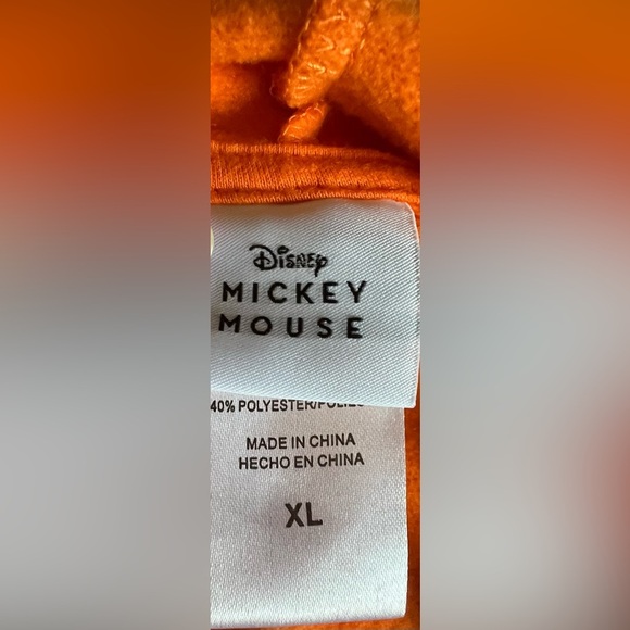 Disney Halloween Mickey Mouse hoodie sweatshirt kangaroo pocket orange XL EUC - Picture 9 of 10